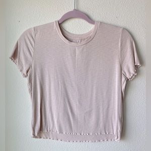 Aerie pink crop tee